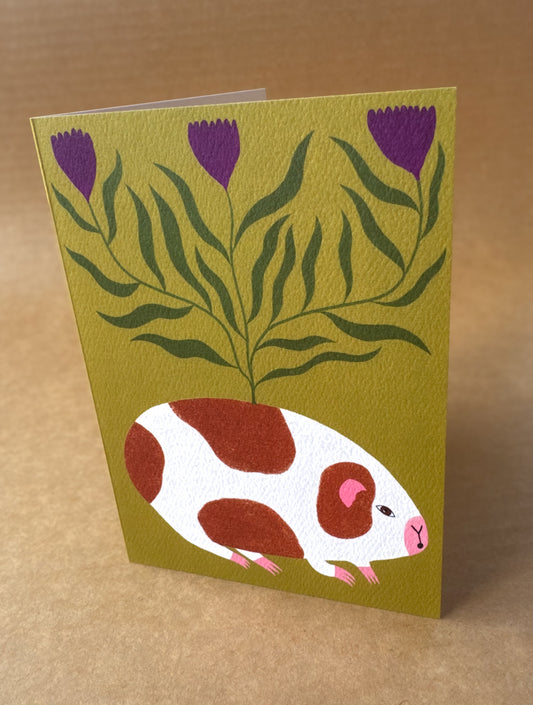 Card - Blooming Guinea pig