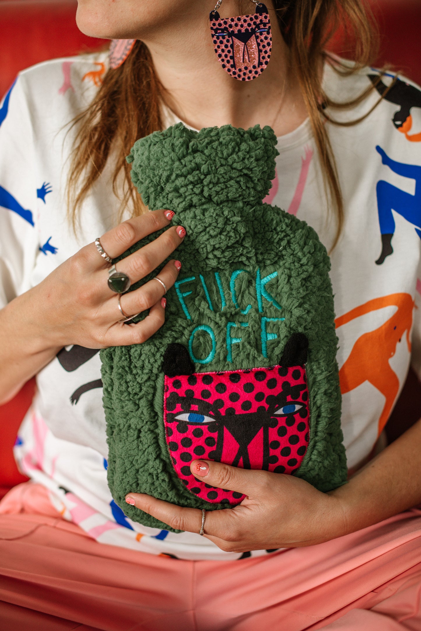 Hot water bottle - 'The RUDE cheetah one'
