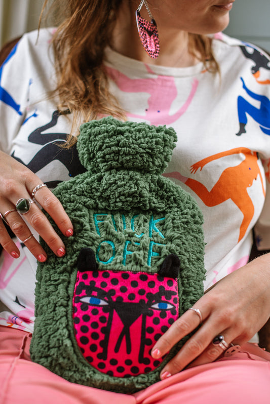 Hot water bottle - 'The RUDE cheetah one'
