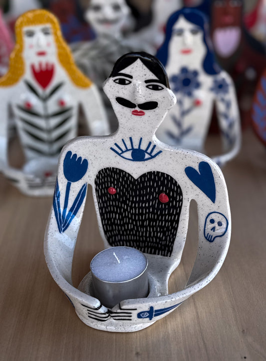 Candle Holder - tattoo gentleman