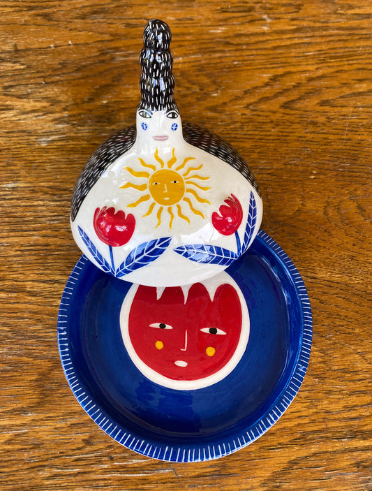 Butter Dish - It's all sunshine and flowers