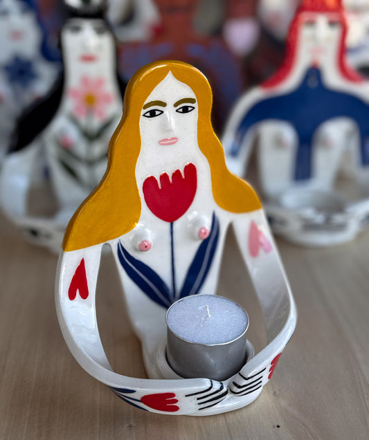 Candle Holder - hearts forever