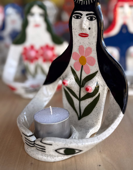 Candle Holder - beautiful witch