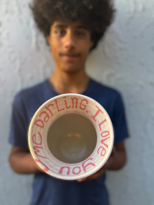 Vase 'Love you always my darling'