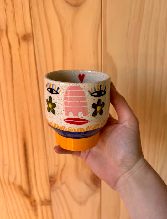 Goblet (royal blue and orange)