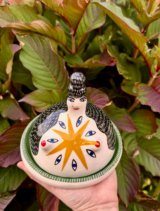 Butter Dish - Star and eyes