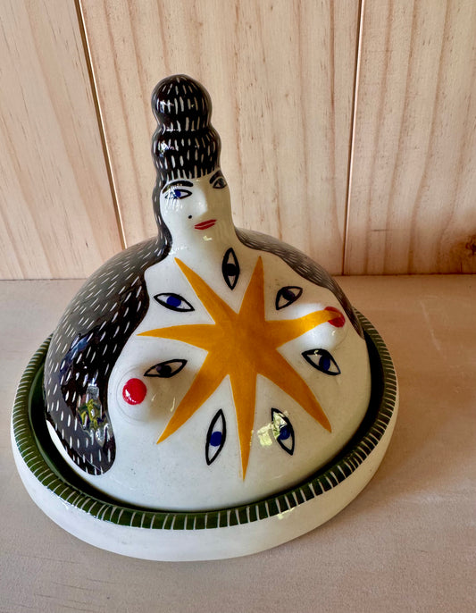 Butter Dish - Star and eyes