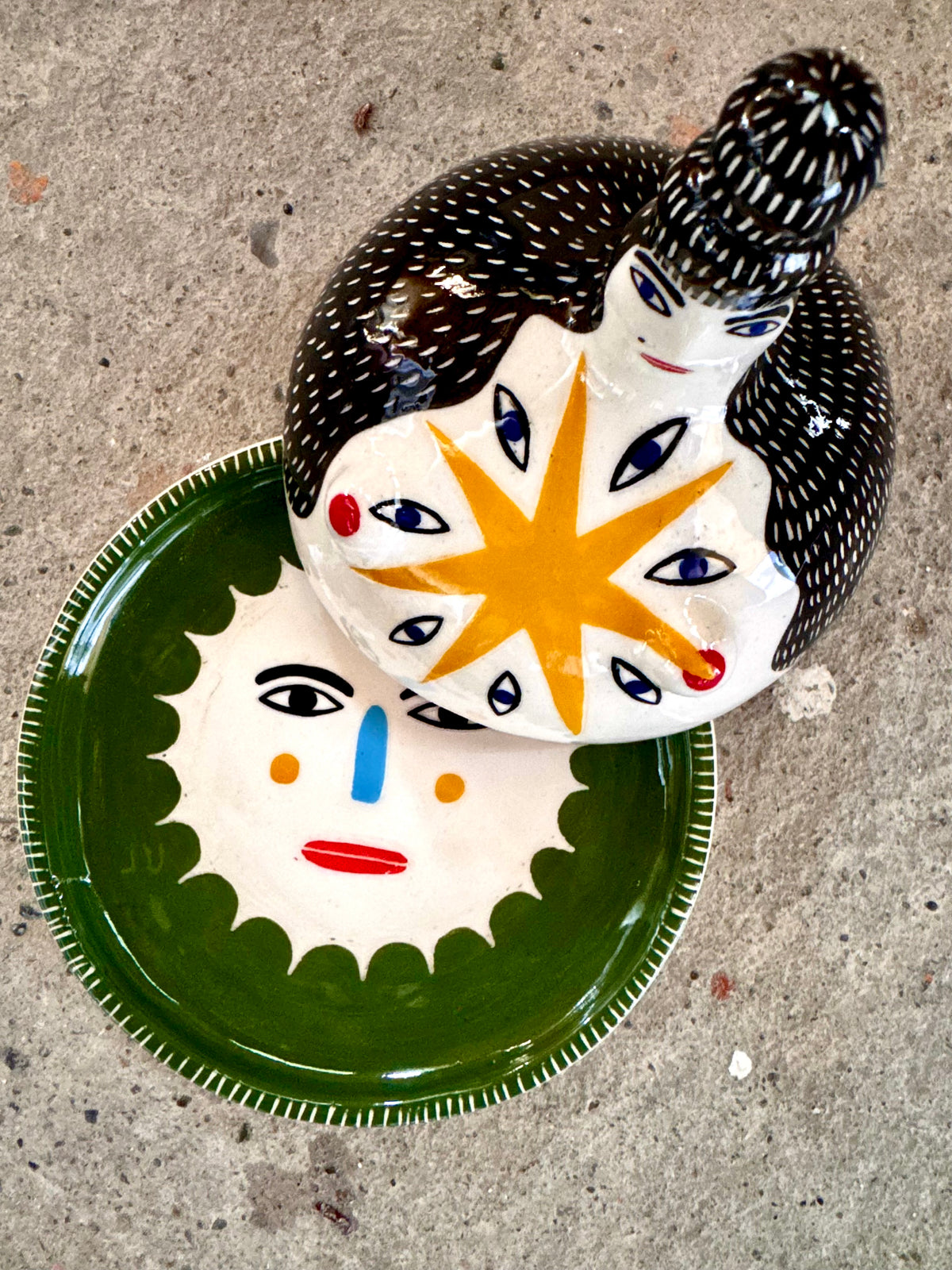 Butter Dish - Star and eyes