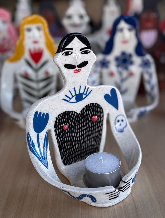 Candle Holder - tattoo gentleman