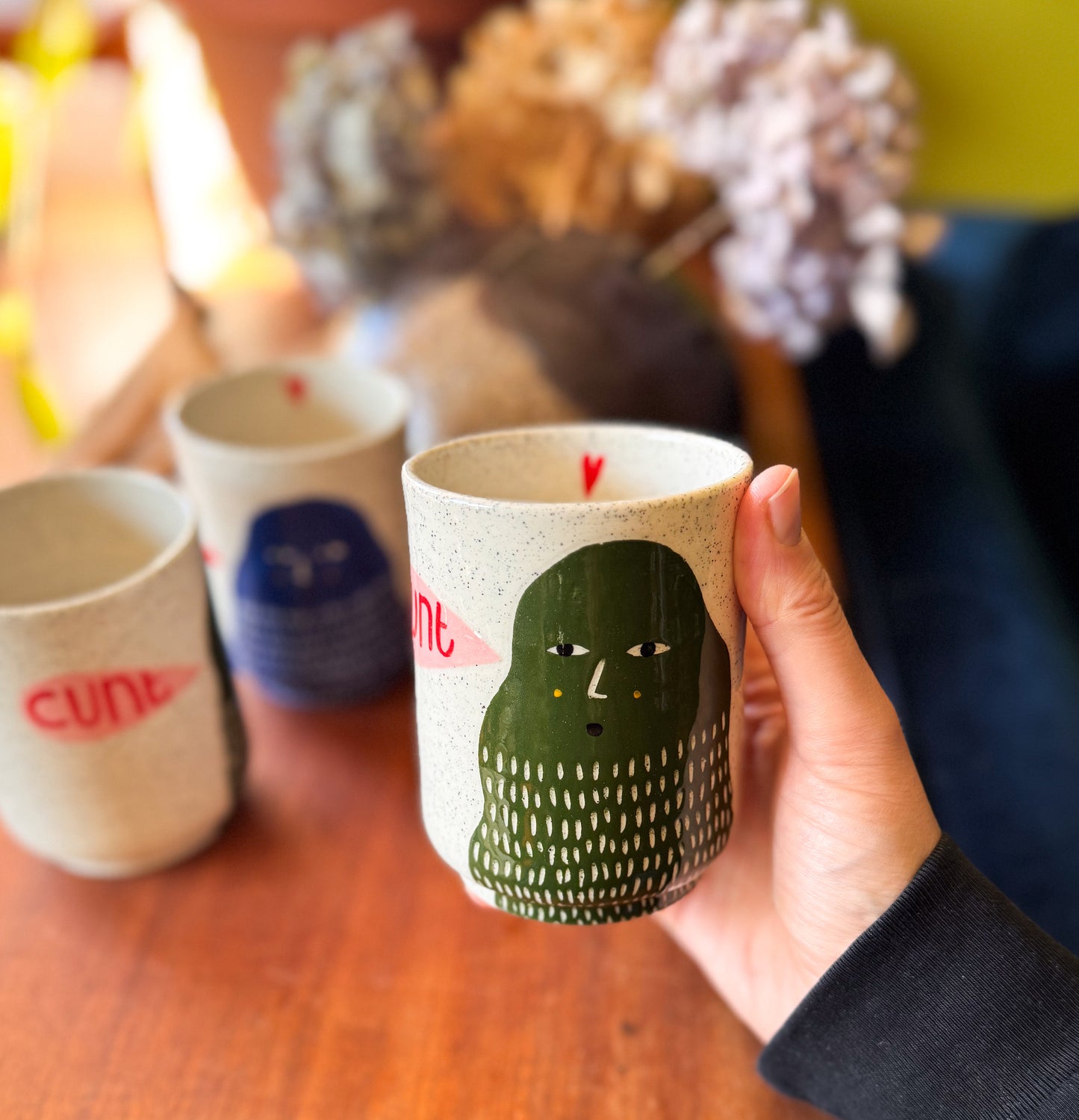 C*nt cup (green or blue)