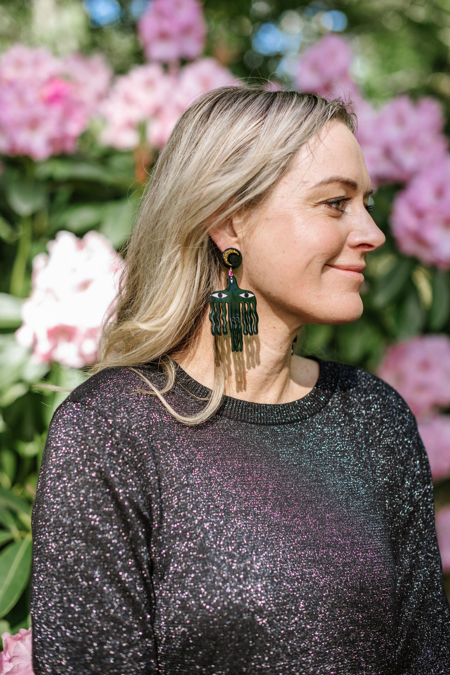 Forest Green Bird Earrings
