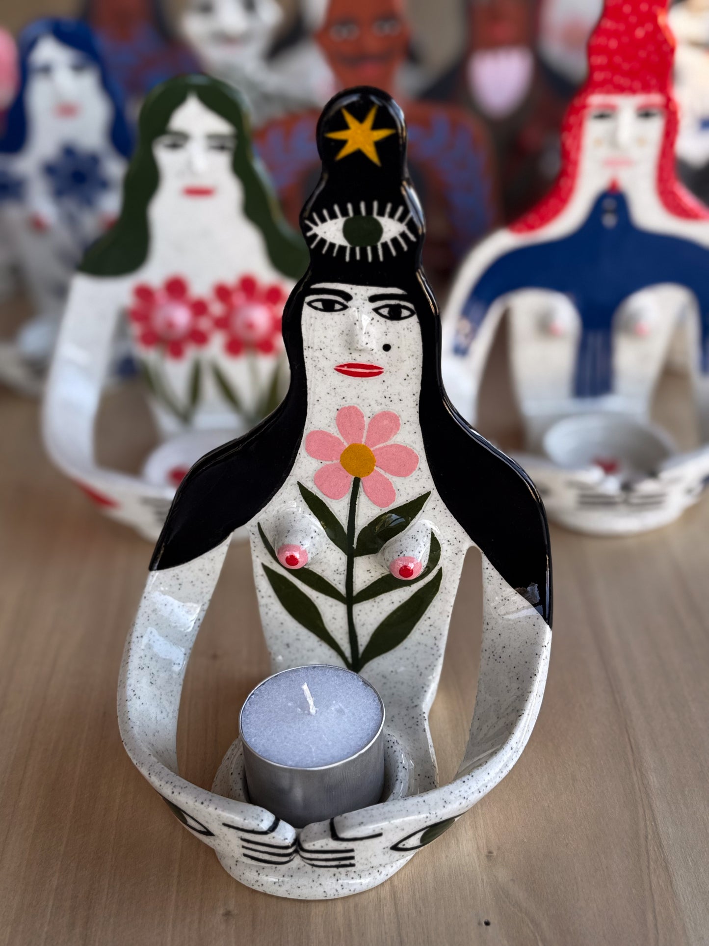 Candle Holder - beautiful witch