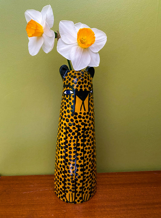Large Cheetah Vase